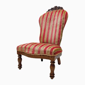 Antique Victorian Carved Wooden Chair, 1890s