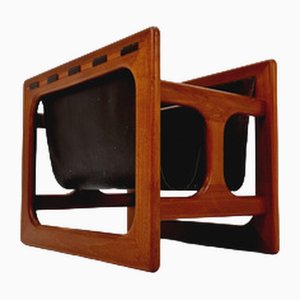 Revistero danés Mid-Century de teca de Aksel Kjersgaard para Salin Möbelfabrik, años 60