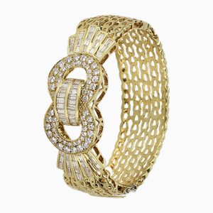 Gold Bracelet with Diamonds in the Form of a Belt, 2000s