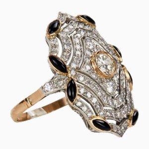 Gold Ring with Diamonds.