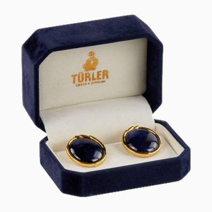 Clip-on Earrings with Sapphires, Türler, Switzerland, 2000s, Set of 2