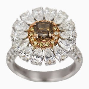 Ring in White 18k Gold with Diamonds. Marbella., 2000s