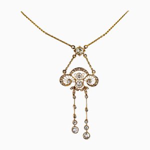 Un colgante de oro con diamantes en estilo Art Nouveau. Rusia. El cambio de siglo XIX-XX., Década de 1890