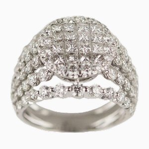 18 Karat Goldring mit Diamanten, 2000er