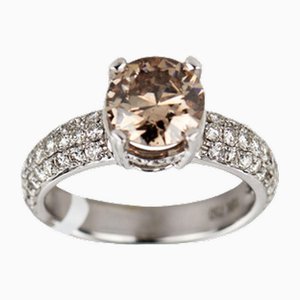 White Gold Ring with Diamonds., 2000s
