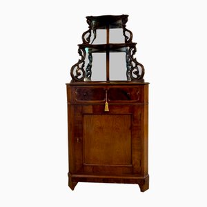 Antiker viktorianischer Eckschrank aus geschnitztem Mahagoni, 1860