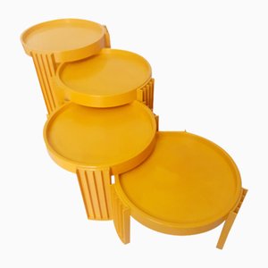Mesas Marema de Gianfranco Frattinis para Cassina, años 60. Juego de 4