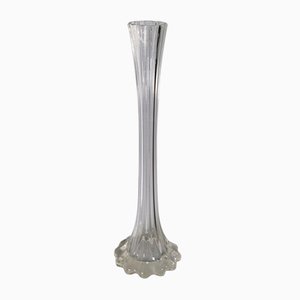 Hohe französische Vintage Lily Vase aus Glas, 1950er