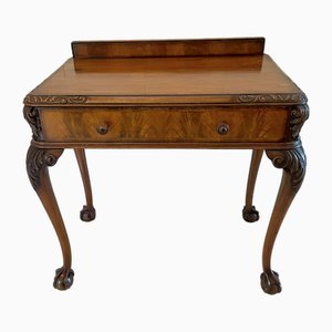 Early 20th Century Carved Burr Walnut Hall/Console Table by Maple and Co., 1920s