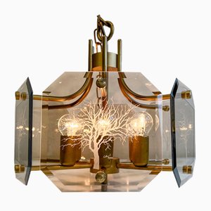 Lampadario Baum-Tree of Life in vetro di Luigi Colani per Sische, anni '70
