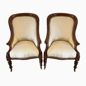 Set of Victorian Mahogany Armchairs, 1860s