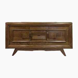 French Art Deco Oak Sideboard or Buffet, 1940s