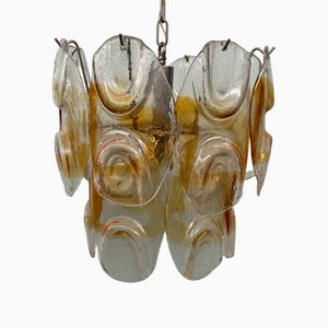 Lámpara de araña de cristal de Murano de Mazzega, Italia, años 60