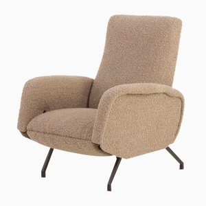 Mid-Century Italian Reclining Lounge Chair attributed to Marco Zanuso, 1960s