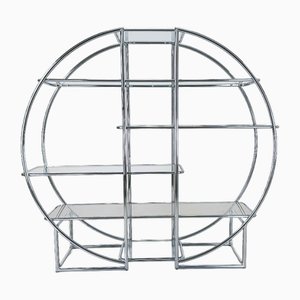 Estantería Bauhaus Art Déco de acero cromado