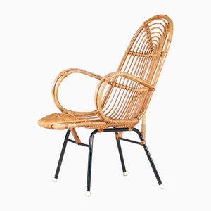 Rattan Chair by Gebroeders Jonkers for Noordwolde, Netherlands, 1950s