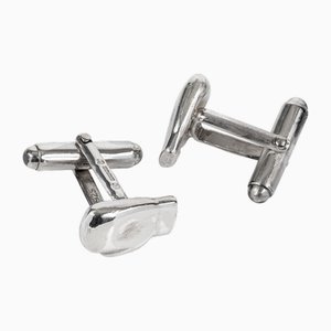 Gemelli da boxe argentati di Pushkin Alexander, set di 2