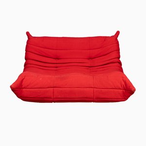 21st Century Red Togo Two Seater Sofa by Michel Ducaroy for Ligne Roset