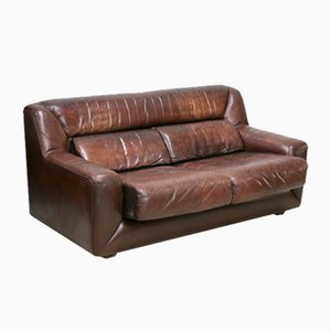 Divano a due posti DS43 in pelle di de Sede, Svizzera, anni '70