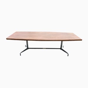 Mesa de comedor vintage de palisandro y aluminio de Giancarlo Piretti, 1970