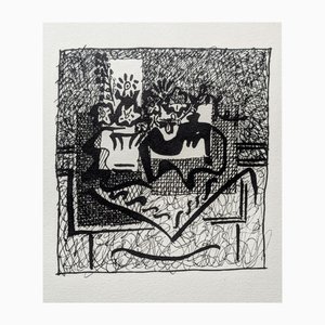 Pablo Picasso / Georges Aubert, Helene Chez Archimede, Xilografia originale su pergamena, 1955