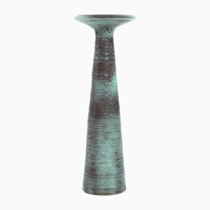 Large Dutch Green Ceramic Vase from Mobach, 1970s
