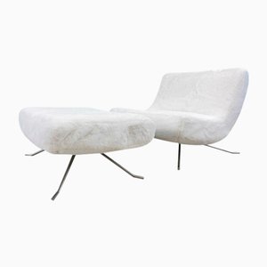 Poltrona Pop Easy con poggiapiedi di Christian Werner per Ligne Roset, set di 2