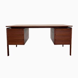 Teak Freestanding Desk by G.V. Gasvig for GV Mobler, 1970s