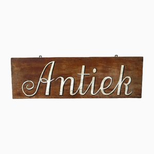 Advertising Sign Hand-Painted on Hardboard