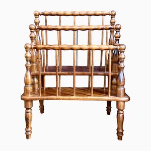 Wooden Canterbury Magazine Rack, 1890s