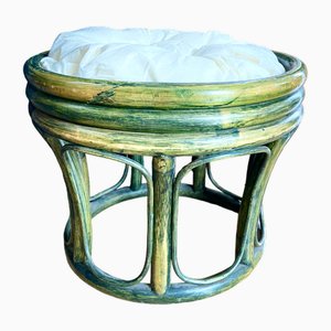 Weathered Wooden Footrest, 1960s