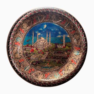 Handgeschnitzte Blaue Moschee Wandbehang