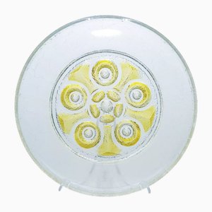 Vintage Crackle Glass Platter from Walter Glas, 1970s