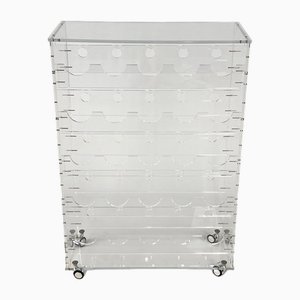 Postmodern Acrylic Glass Winerack, 1980s