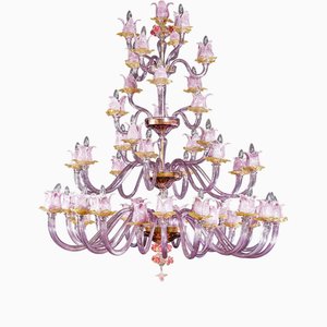 Magnolia Chandelier in Murano Glass, 1950s
