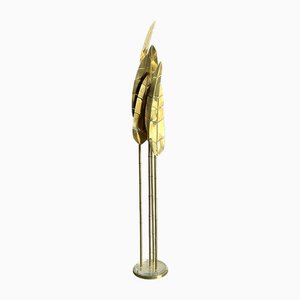 Floor Lamp in Polished Brass, 1980s
