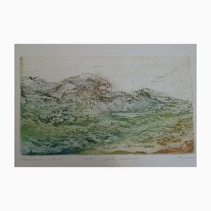 Jekaterina Gryazeva, Swimming in the Waves, 2015, Etching