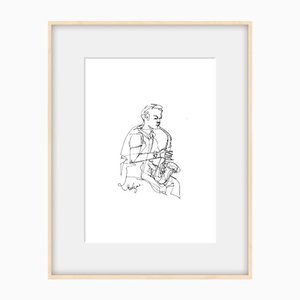 Balzac, Saxophonist, 2023, Print