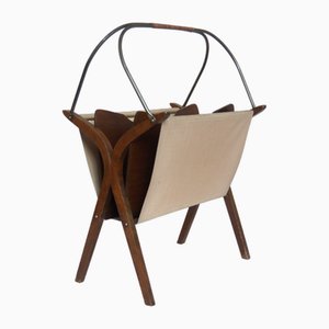 Revistero de madera curvada y contrachapado, años 50