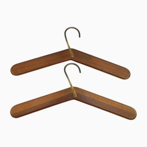 Vintage Kleiderbügel aus Nussholz von Carl Auböck für Werkstätte Carl Auböck, 2er Set