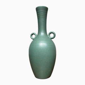 Celadon Ikebana Blumenvase aus Keramik, 1970er