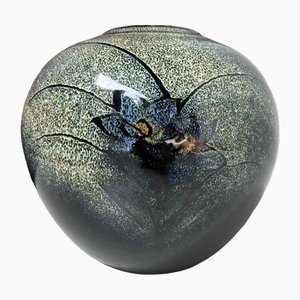 Mid-Century Shigaraki Ikebana Flower Vase by Kaoru Ohara, 1960s