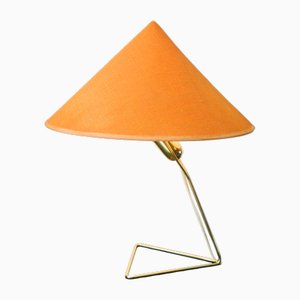 Große Wandlampe mit Original Lampenschirm Rupert Nikoll zugeschrieben, 1950er
