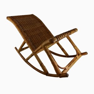 Fußhocker aus Korbgeflecht von De Rieten Wereld, 1950er