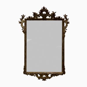 Louis XV Style Wall Mirror with Mercury Glass, Late 19th Century