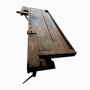 Établi de Charpentier Antique avec Tiroir et Étagère, 1860s