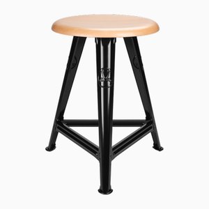 Rowac-Schemel Stool in Beech by Karl Robert Wagner for Rowac