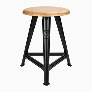 Rowac-Schemel Stool in Oak by Karl Robert Wagner for Rowac