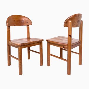 Brutalistische Beistellstühle aus Kiefernholz von Rainer Daumiller für Hirtshals Savvaerk, Dänemark, 1970er, 2er Set