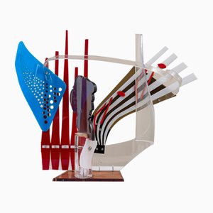 Skulptur aus farbigem Methacrylat, Spanien, 1980
